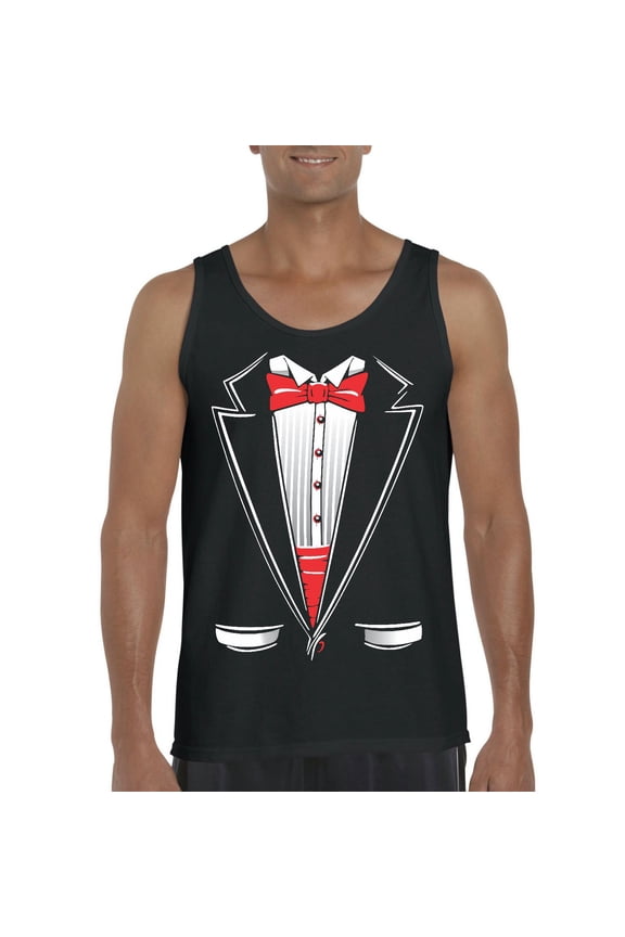 - Men's Tank Top for Men - Tuxedo Prom Costume