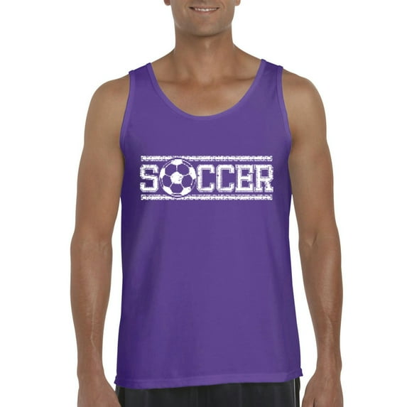 IWPF - Men's Tank Top for Men, up to Men Size 3XL - Soccer With Ball