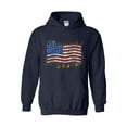 thumbnail image 1 of IWPF - Mens Plus Sweatshirts and Hoodies - American Flag USA in Gold, 1 of 5