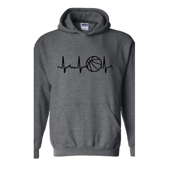 IWPF - Mens Plus Sweatshirts and Hoodies - Basketball Heartbeat