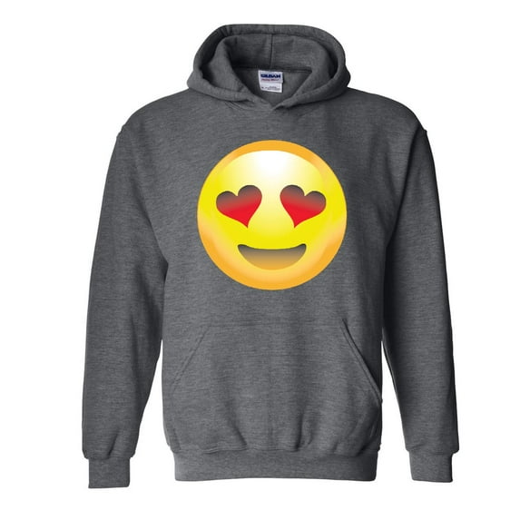 IWPF - Mens Plus Sweatshirts and Hoodies - Emoji Heart-Shaped Eyes
