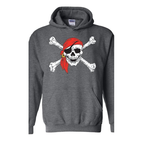 IWPF - Mens Plus Sweatshirts and Hoodies - Jolly Roger Skull & Crossbones