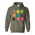 thumbnail image 1 of IWPF - Mens Plus Sweatshirts and Hoodies - Love Food Donuts Doughnuts, 1 of 5