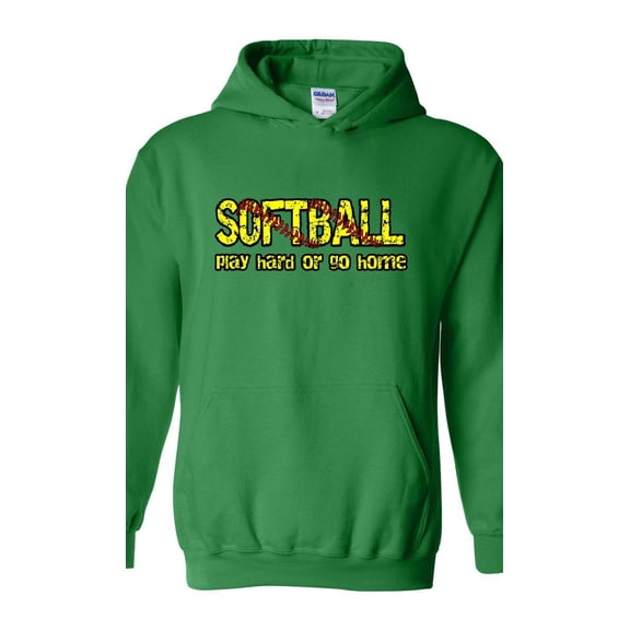 IWPF - Mens Plus Sweatshirts and Hoodies - Softball Play Hard or Go Home