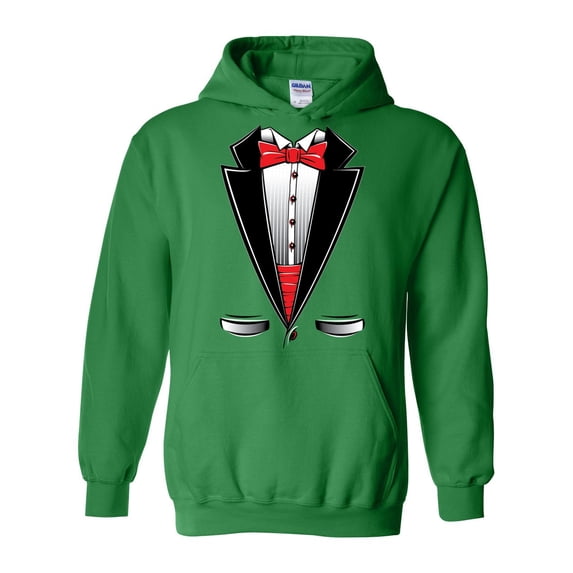 IWPF - Mens Plus Sweatshirts and Hoodies - Tuxedo Prom Costume