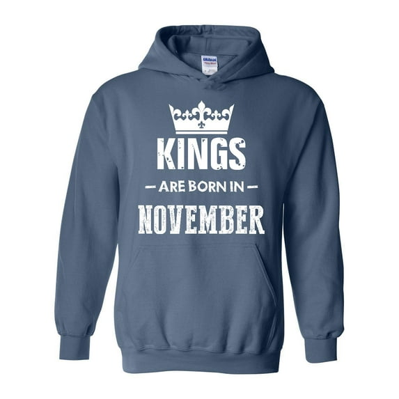 IWPF - Mens Plus Sweatshirts and Hoodies, up to Size 5XL - Birthday Gift Kings Are Born In November