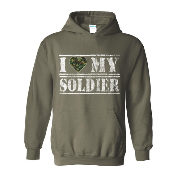 IWPF - Mens Plus Sweatshirts and Hoodies - I Love My Soldier