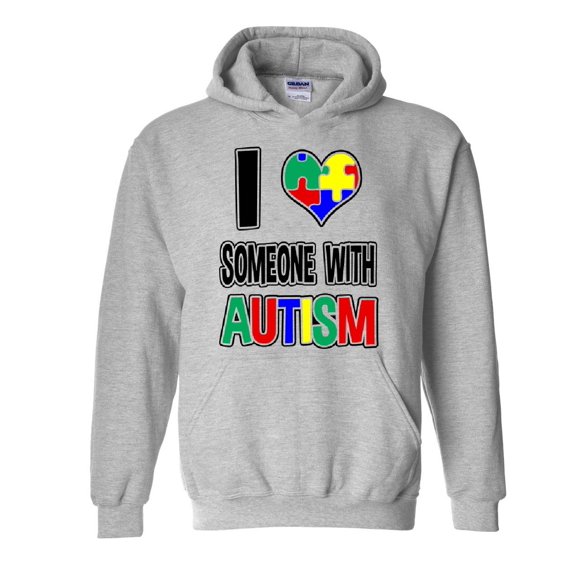 IWPF - Mens Plus Sweatshirts and Hoodies, up to Size 5XL - I Love Someone With Autism