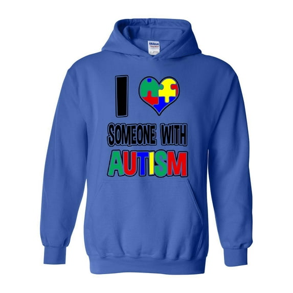 IWPF - Mens Plus Sweatshirts and Hoodies, up to Size 5XL - I Love Someone With Autism