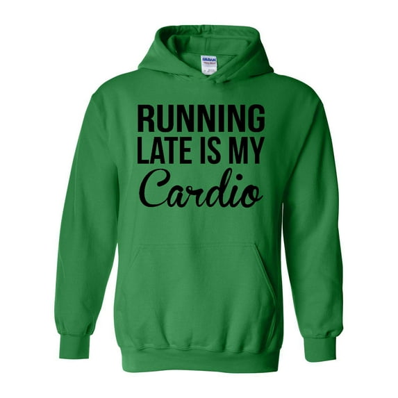 IWPF - Mens Plus Sweatshirts and Hoodies, up to Size 5XL - Running Late is My Cardio