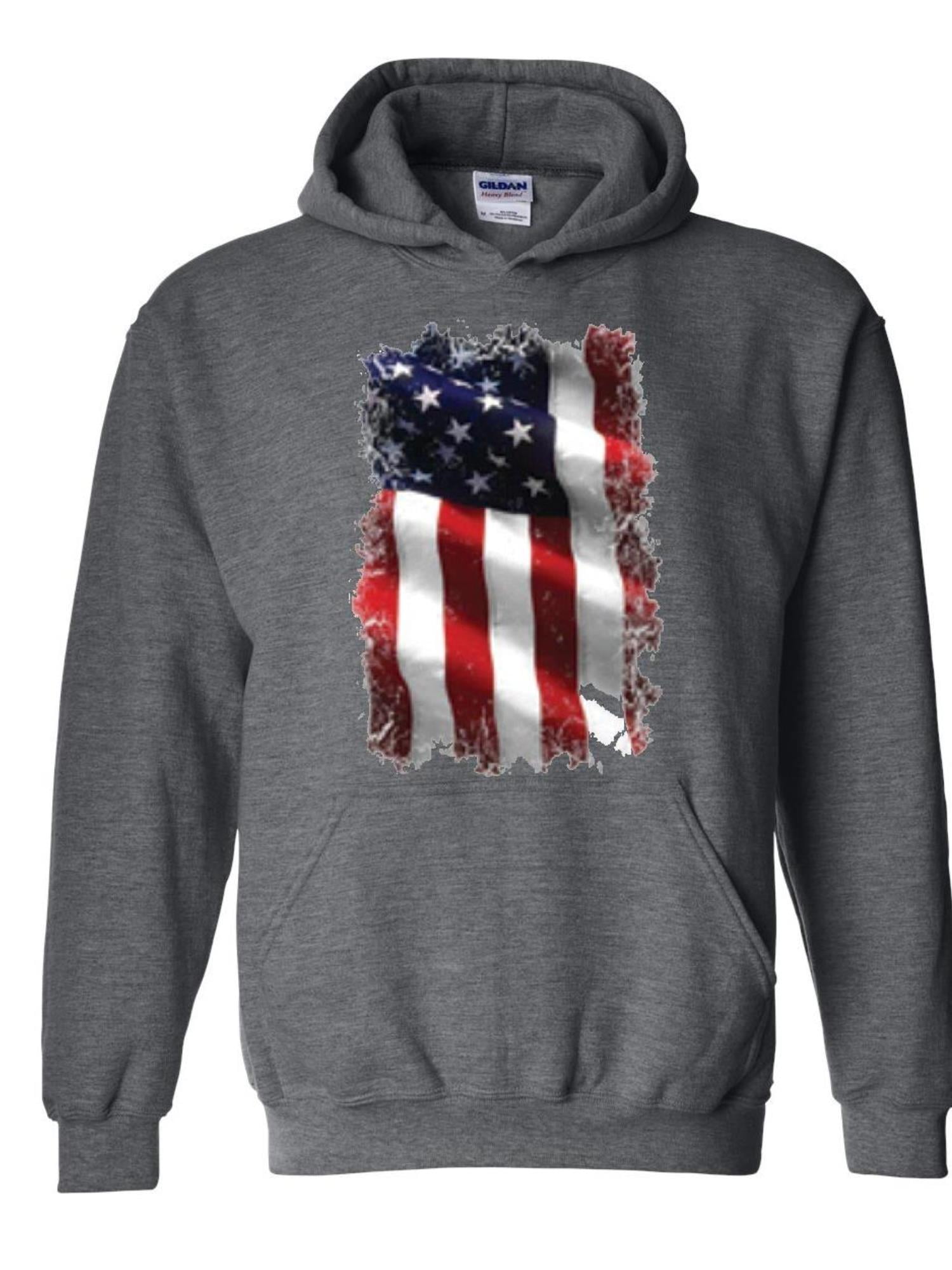IWPF Mens Sweatshirts and Hoodies American Flag 4th of July