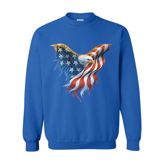 IWPF - Mens Sweatshirts and Hoodies - American Flag Eagle USA
