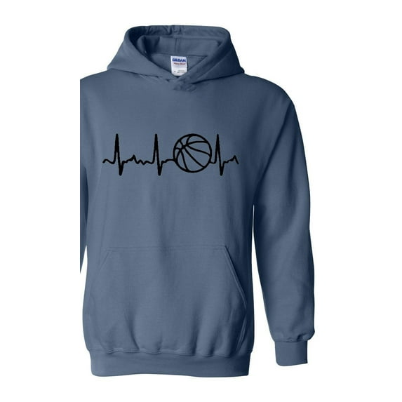 IWPF - Mens Sweatshirts and Hoodies - Basketball Heartbeat