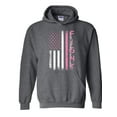thumbnail image 1 of IWPF - Mens Sweatshirts and Hoodies - Cancer Ribbon American Flag, 1 of 5