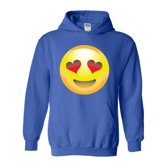 IWPF - Mens Sweatshirts and Hoodies - Emoji Heart-Shaped Eyes