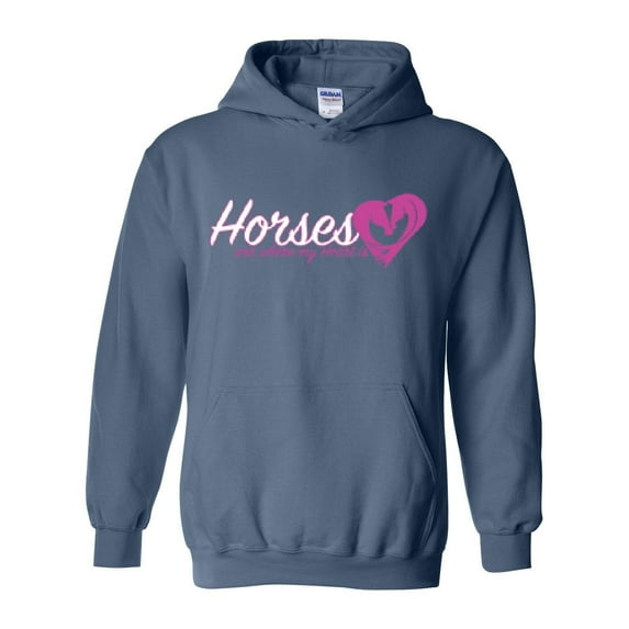 IWPF - Mens Sweatshirts and Hoodies - Horses Where My Heart Is