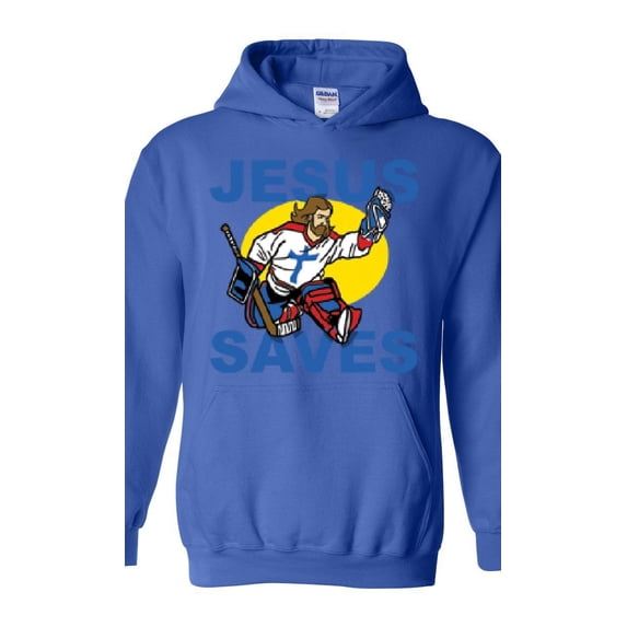 IWPF - Mens Sweatshirts and Hoodies - Jesus Saves Hockey Goalie