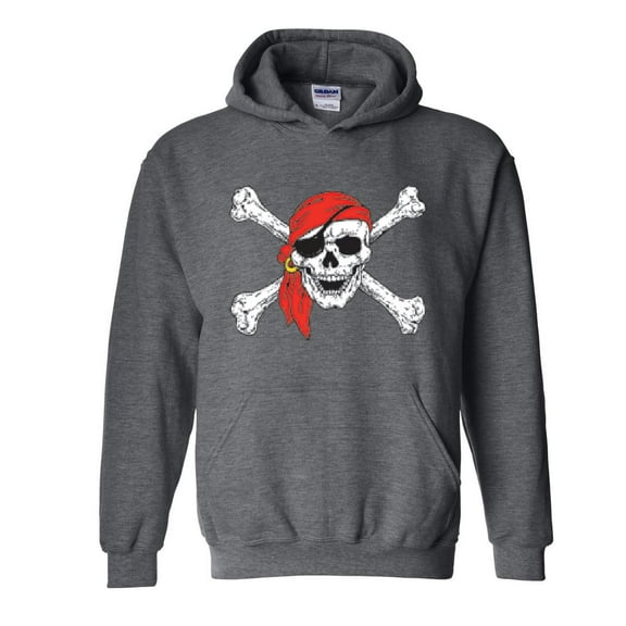 IWPF - Mens Sweatshirts and Hoodies - Jolly Roger Skull & Crossbones