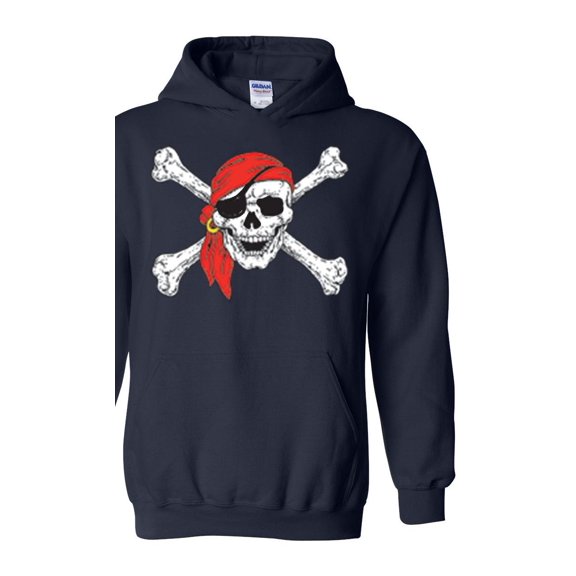 IWPF - Mens Sweatshirts and Hoodies - Jolly Roger Skull & Crossbones