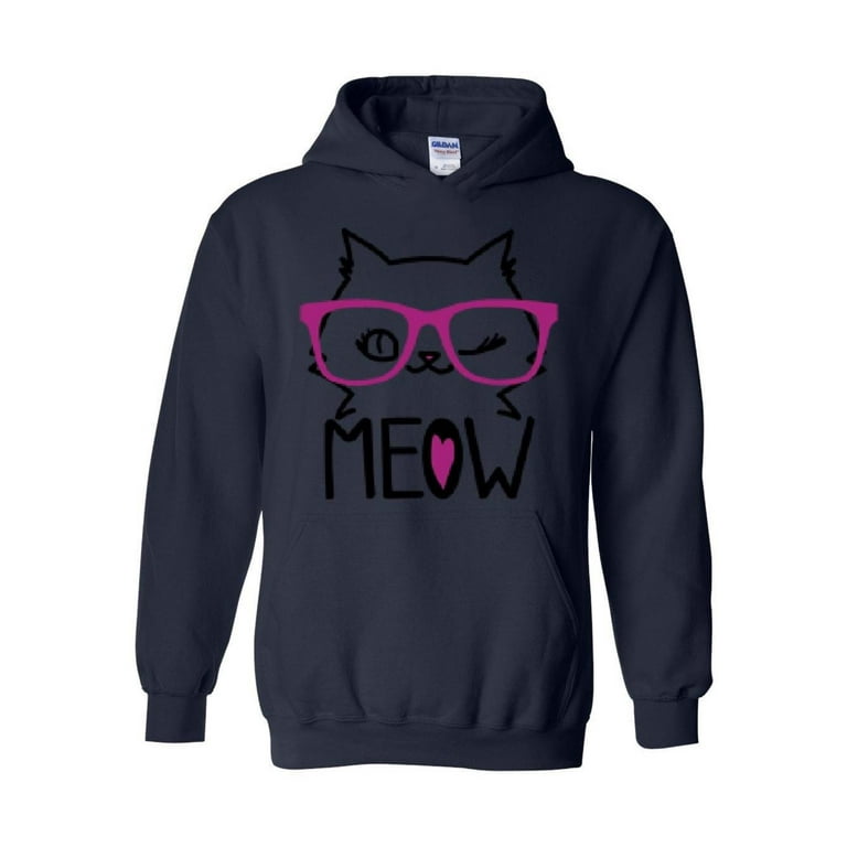 IWPF Mens Sweatshirts and Hoodies Meow Cute Cat Kitty Walmart