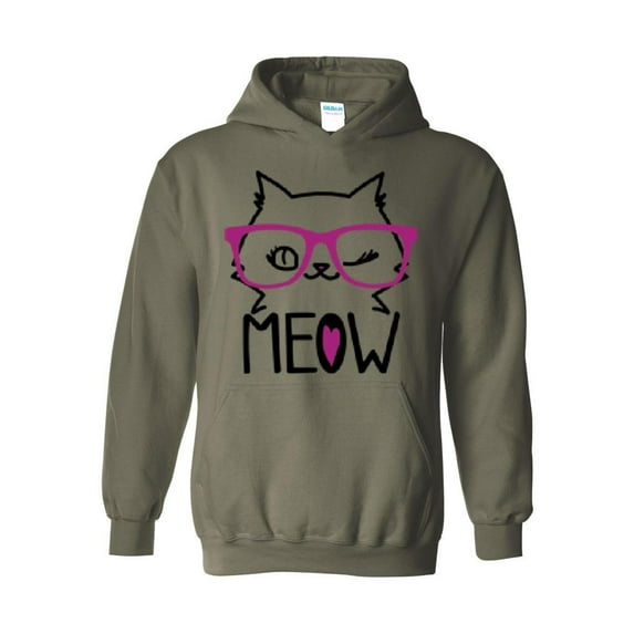 IWPF - Mens Sweatshirts and Hoodies - Meow Cute Cat Kitty