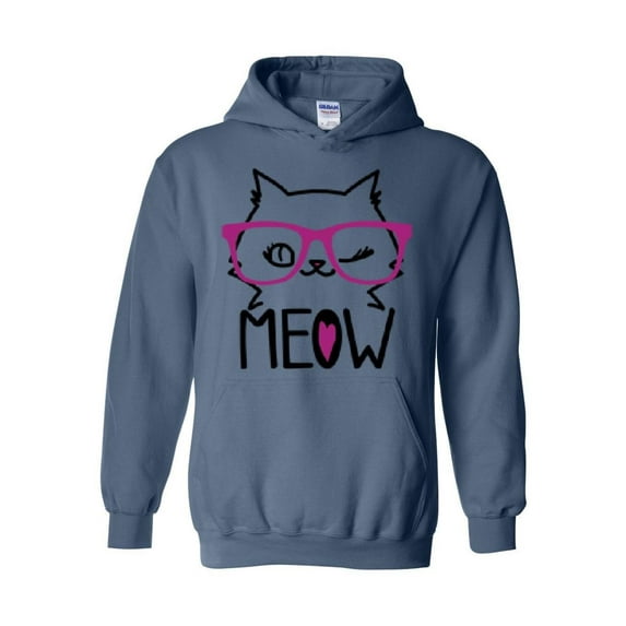 IWPF - Mens Sweatshirts and Hoodies - Meow Cute Cat Kitty