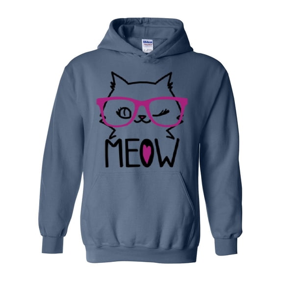 IWPF - Mens Sweatshirts and Hoodies - Meow Cute Cat Kitty