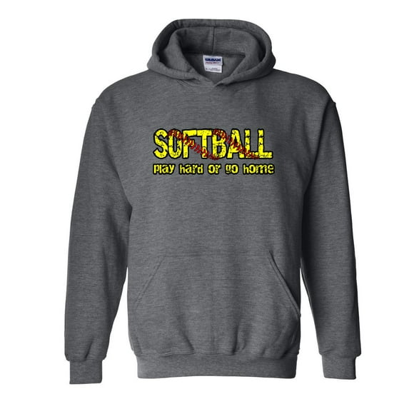 IWPF - Mens Sweatshirts and Hoodies - Softball Play Hard or Go Home