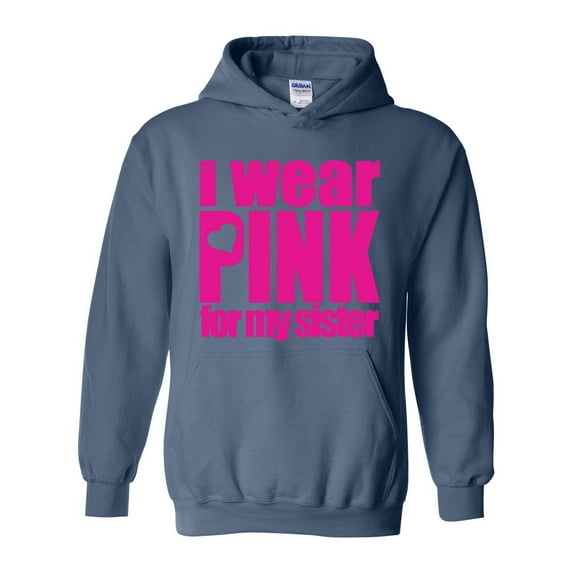 IWPF - Mens Sweatshirts and Hoodies, up to Size 5XL - I Wear Pink For My Sister