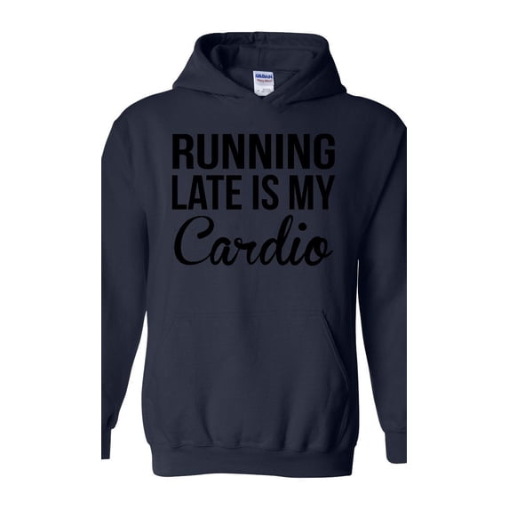 IWPF - Mens Sweatshirts and Hoodies, up to Size 5XL - Running Late is My Cardio