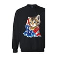 thumbnail image 1 of IWPF - Women Sweatshirts and Hoodies - American Flag 4th of July Kitty, 1 of 5