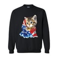 thumbnail image 1 of IWPF - Women Sweatshirts and Hoodies - American Flag 4th of July Kitty, 1 of 5