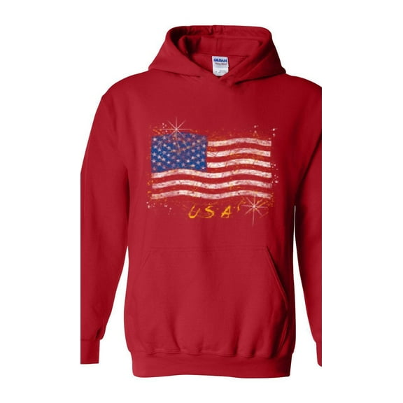 IWPF - Women Sweatshirts and Hoodies - American Flag USA in Gold