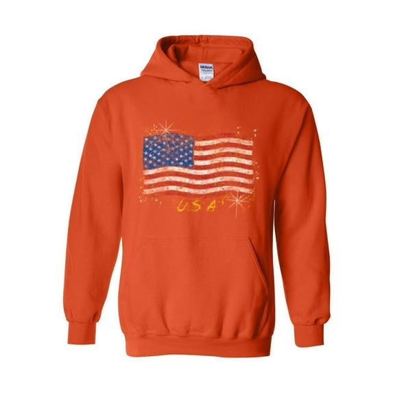 IWPF - Women Sweatshirts and Hoodies - American Flag USA in Gold