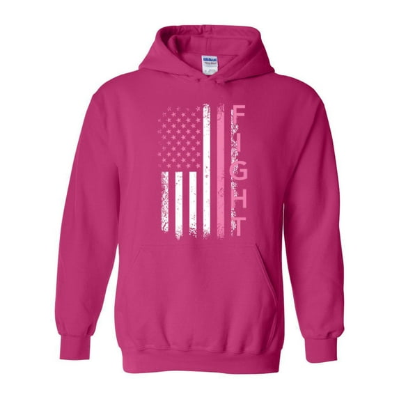 IWPF - Women Sweatshirts and Hoodies - Cancer Ribbon American Flag