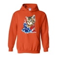 thumbnail image 1 of IWPF - Women Sweatshirts and Hoodies, up to Size 5XL - American Flag 4th of July Kitty, 1 of 5