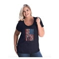 thumbnail image 1 of IWPF - Women's Plus Size Curvy T-Shirt - American Flag 4th of July, 1 of 4