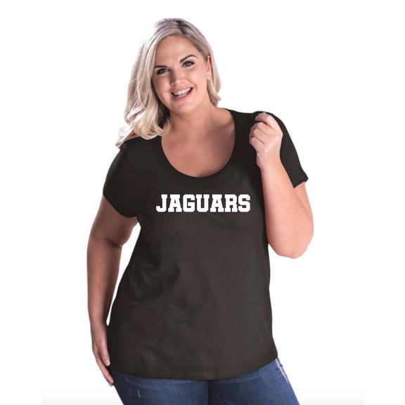 IWPF - Women's Plus Size Curvy T-Shirt - Jaguars