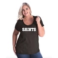 thumbnail image 1 of IWPF - Women's Plus Size Curvy T-Shirt - Saints, 1 of 5