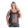 thumbnail image 1 of IWPF - Women's Plus Size Tank Top - American Flag 4th of July, 1 of 3