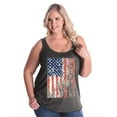 thumbnail image 1 of Artix - Women's Plus Size Tank Top - American Flag 4th of July, 1 of 3