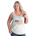 thumbnail image 1 of Artix - Women's Plus Size Tank Top - American Flag USA in Gold, 1 of 3