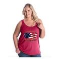 thumbnail image 1 of IWPF - Women's Plus Size Tank Top - American Proud To Be US Flag, 1 of 5