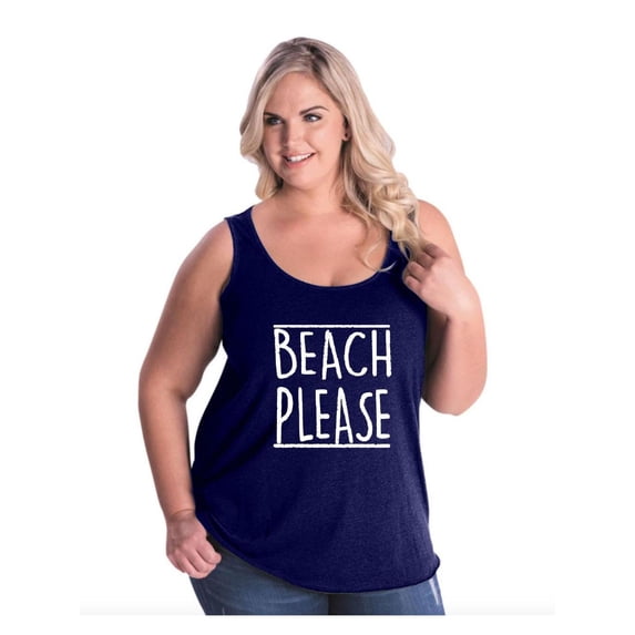 IWPF - Women's Plus Size Tank Top - Beach Please