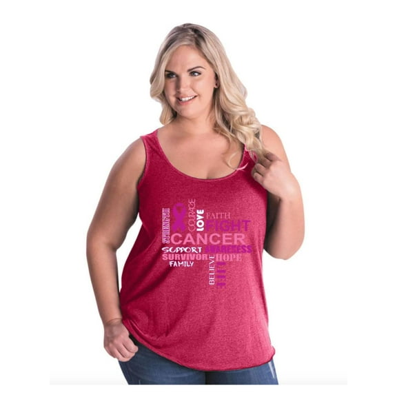IWPF - Women's Plus Size Tank Top - Fight Breast Cancer