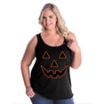 thumbnail image 1 of IWPF - Women's Plus Size Tank Top - Halloween Costume Pumpkin Face, 1 of 5
