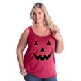 thumbnail image 1 of IWPF - Women's Plus Size Tank Top - Halloween Costume Pumpkin Face, 1 of 5