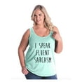 thumbnail image 1 of IWPF - Women's Plus Size Tank Top - I Speak Fluent Sarcasm, 1 of 3