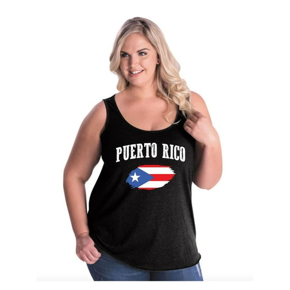 IWPF - Women's Plus Size Tank Top - Puerto Rico Flag