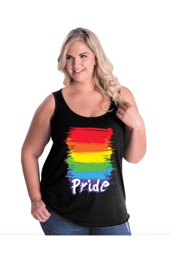 Women's Plus Size Tank Top - Rainbow Pride